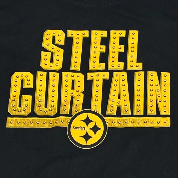 Pittsburgh Steelers NFL Football Fan Gear Steel Curtain T-Shirt Men’s Size XL - Picture 2 of 3